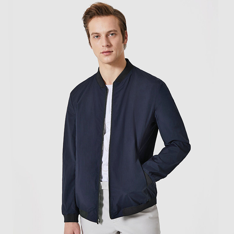 vicutu/威可多男士夹克时尚拼接两面穿茄克商务休闲百搭外套男