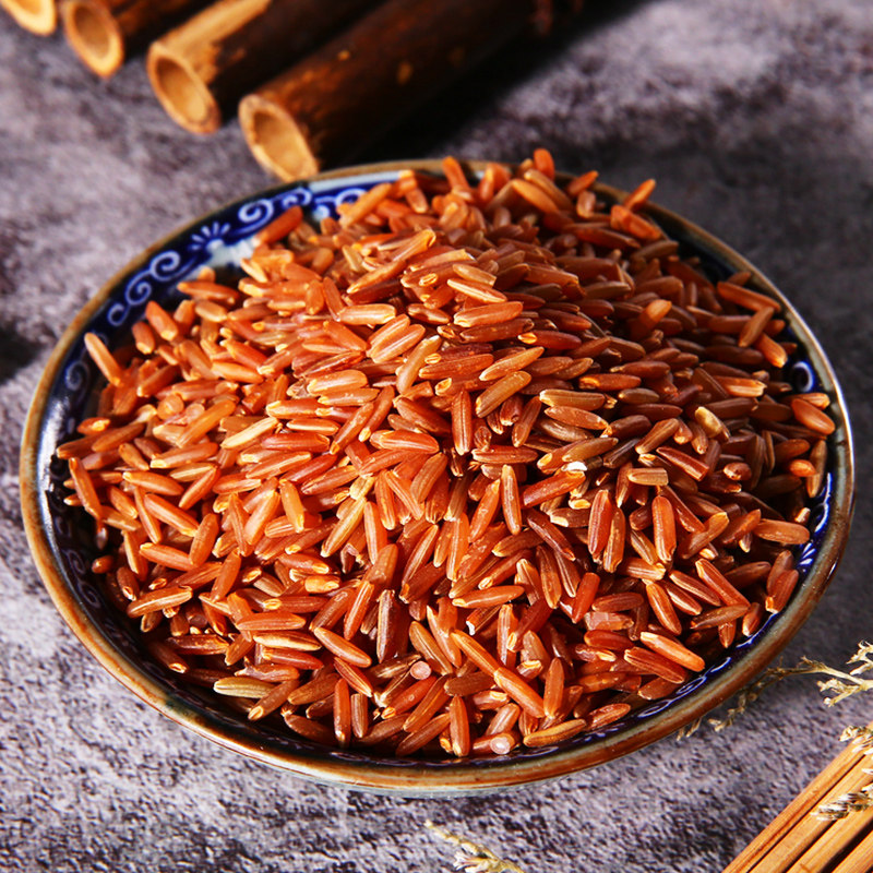 红糙米五斤装新米红粳米25kg农家红香米2500g红谷子红米红血稻米