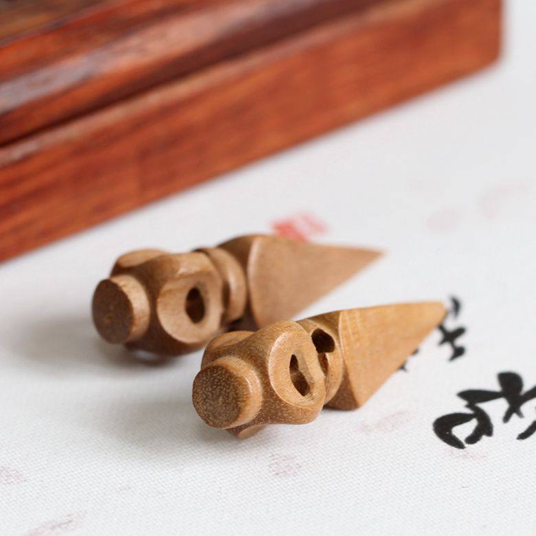 肥城开光桃木降魔杵棒挂件婴儿宝宝辟邪压惊工艺品diy饰品配文玩