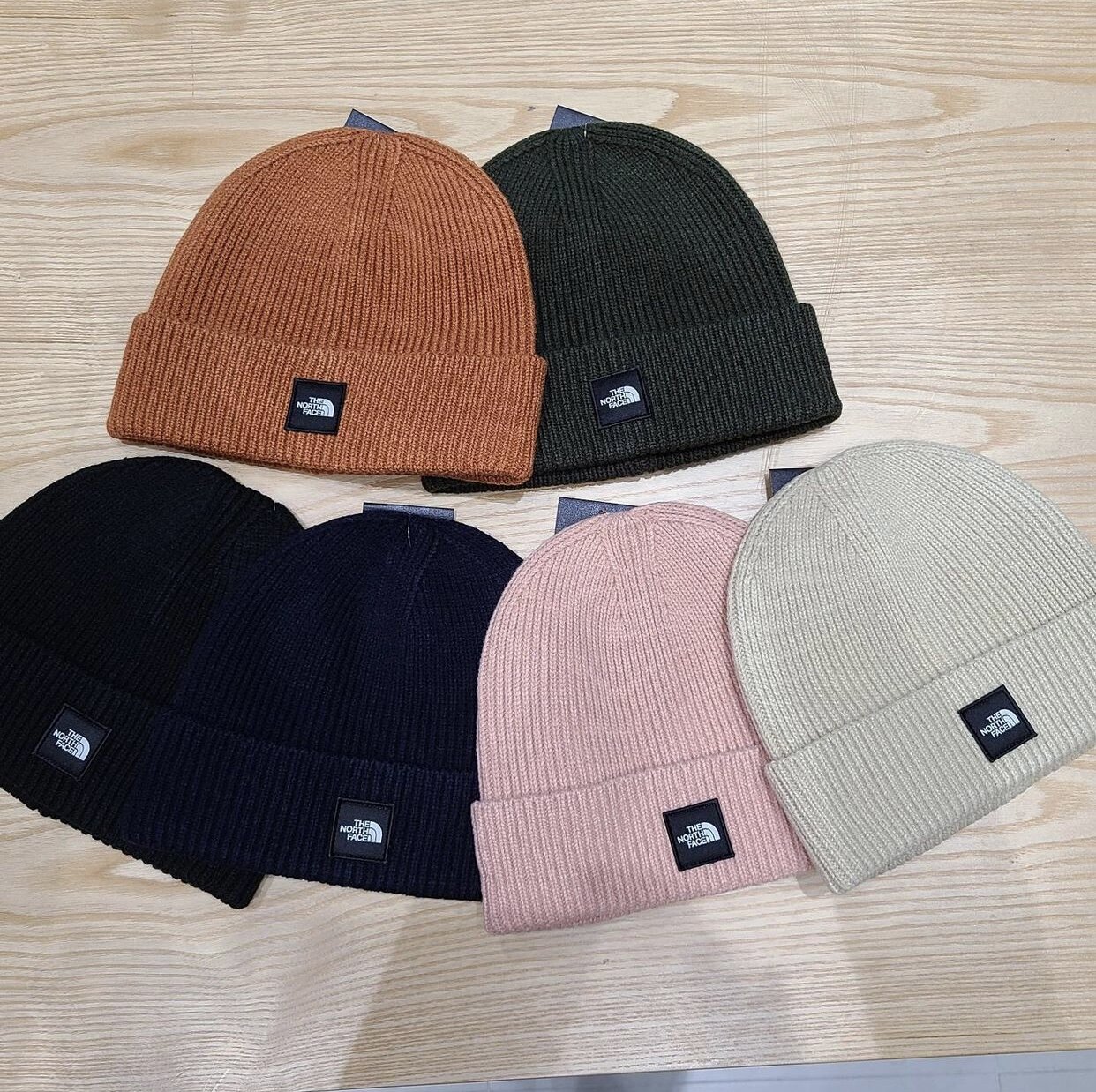 韩国thenorthface北面冷帽小标方男女针织毛线帽子ne3bm50帽子