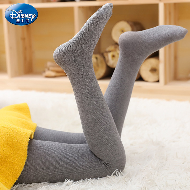 迪士尼女童连裤袜春季薄款裤袜踩脚儿童白色宝宝儿童袜子016岁