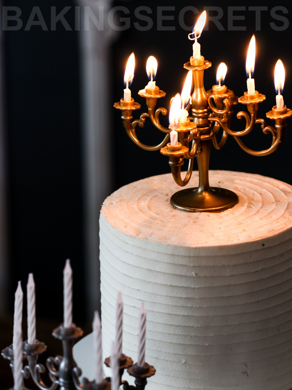 烘焙蛋糕装饰金色ins复古欧式烛台浪漫生日节日装扮用品