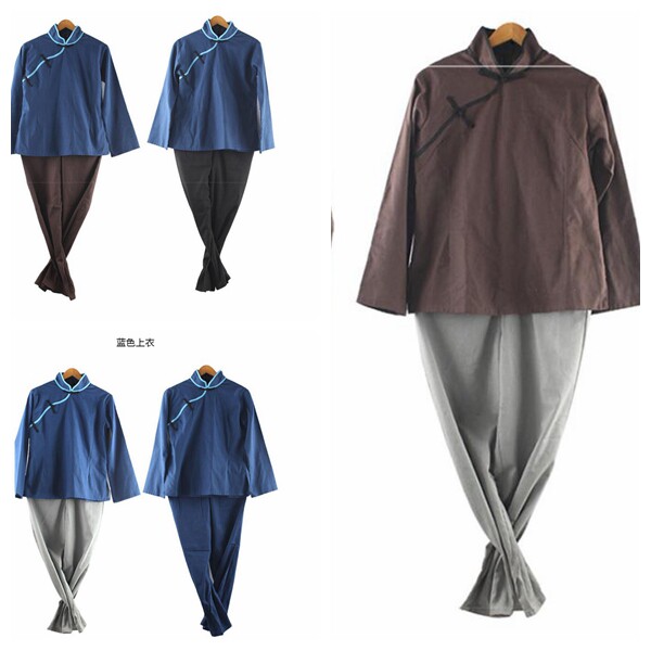 儿童民国老奶奶演出服白毛女喜儿话剧服装老婆婆老太太表演服套装