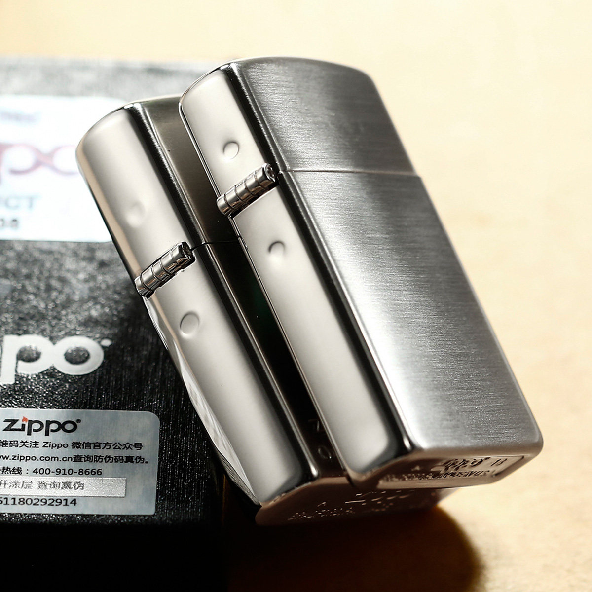 打火机zippo正版美国原装正品窄机永恒纤巧煤油zippo