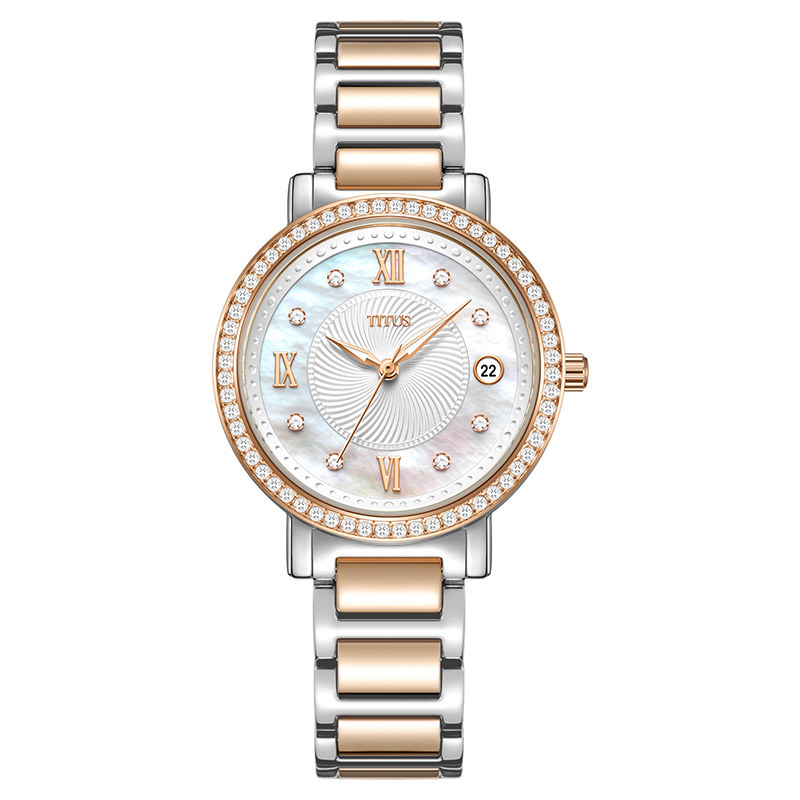 titus铁达时正品手表石英腕表瑞士休闲时尚潮流钢带瑞士腕表