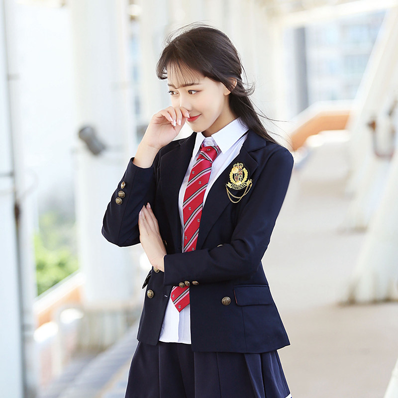 学院英伦风双排扣小西装韩版女装小西服女生校服西装