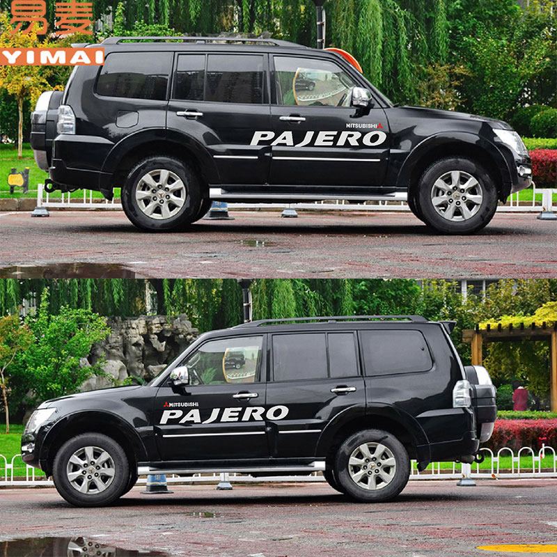 三菱帕杰罗v73改装车贴拉花v93v97车门贴纸车身拉花彩条劲畅车贴