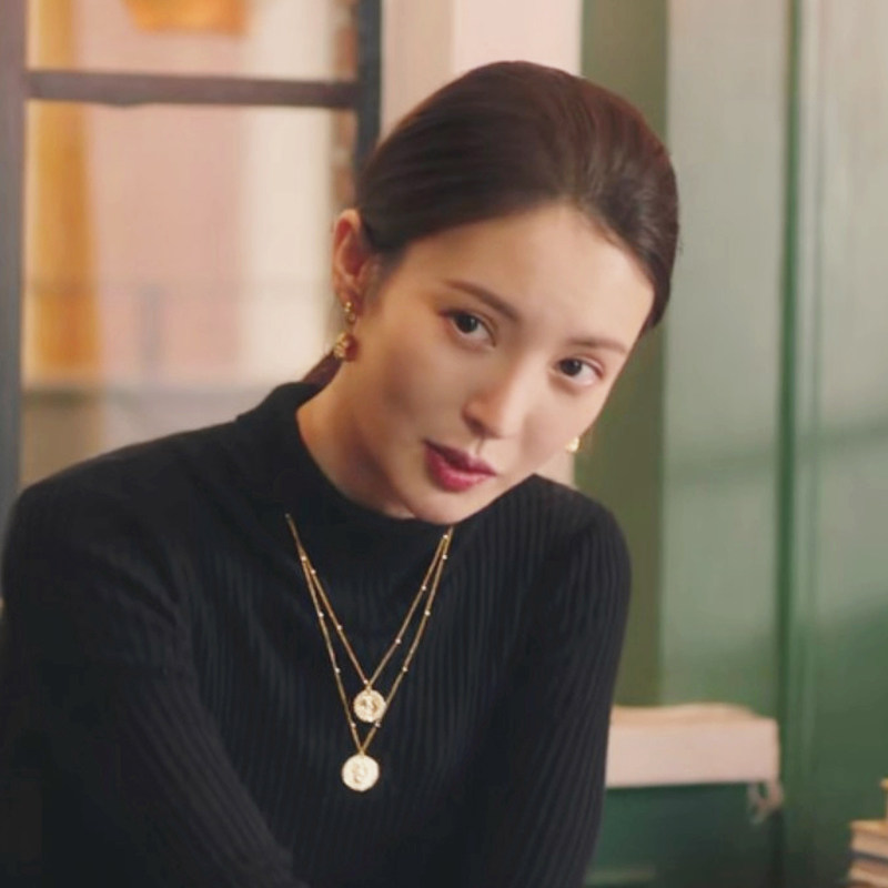 金晨小众2021年毛衣高级设计秋冬轻奢沈思怡双层项链