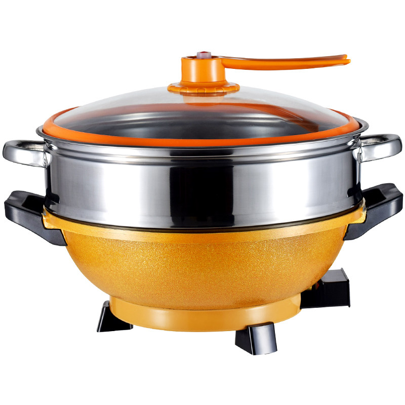 多功能电炒锅家用不粘电热电火锅电锅宿舍炒菜蒸煮饭涮火锅一体锅