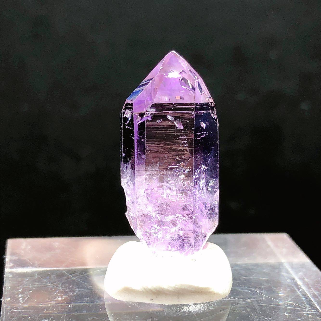 天然克鲁紫水晶veracruz矿石墨西哥高频智慧紫晶diy颈饰