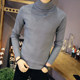 Autumn and winter plus velvet thick solid color slim high-neck sweater men's trendy handsome sweater Korean sweater coat Autumn and winter plus velvet thick solid color slim high-neck sweater men's trendy handsome sweater Korean sweater coat