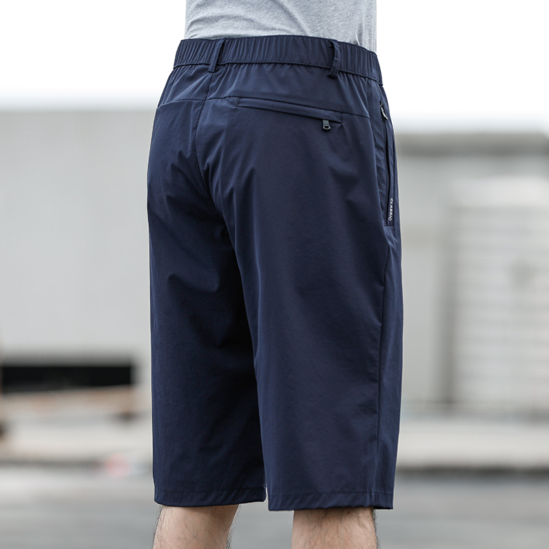 男士冰丝速干短裤七分裤宽松休闲运动夏季薄款爸爸中老年大码五六