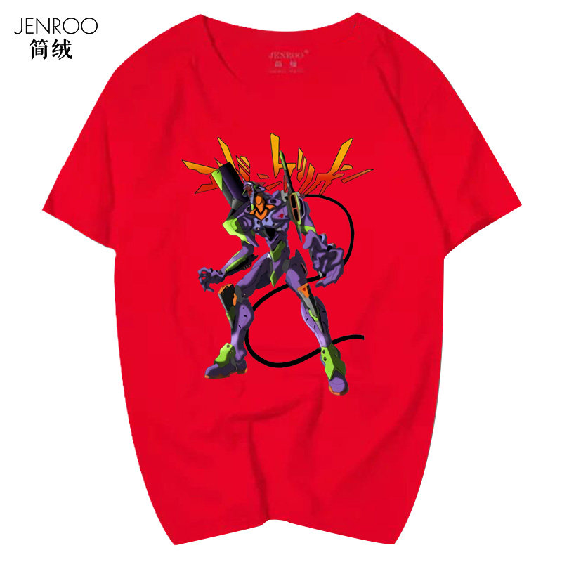 新世纪福音战士t桖初号机联名动漫周边衣服纯棉宽松上衣潮 eva短袖