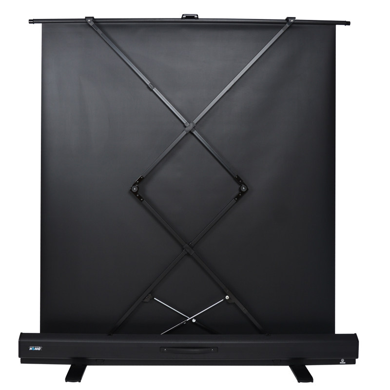 气动地拉幕80寸100寸户外移动便携式投影屏幕高清地拉幕布