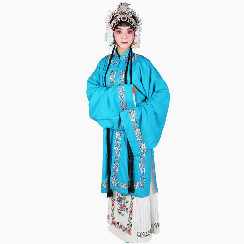 青衣褶子京剧戏曲花边子女服装女花旦角水袖民族服装