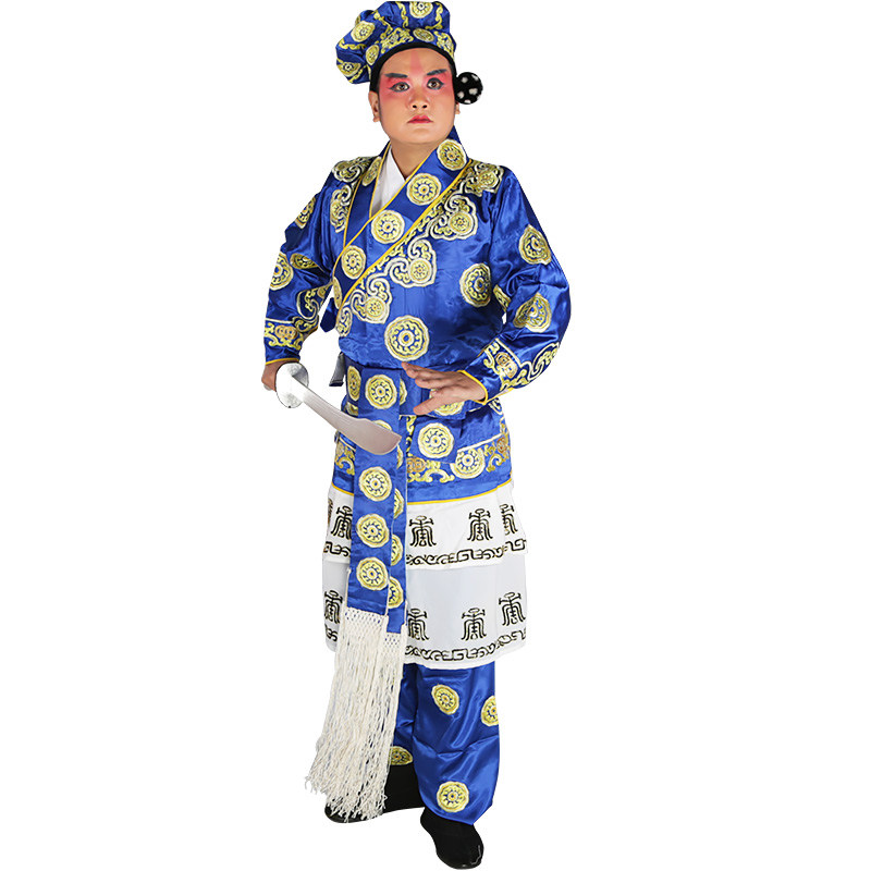 武生戏曲缎料花抱抱衣三岔岔口太保服装京剧民族服装