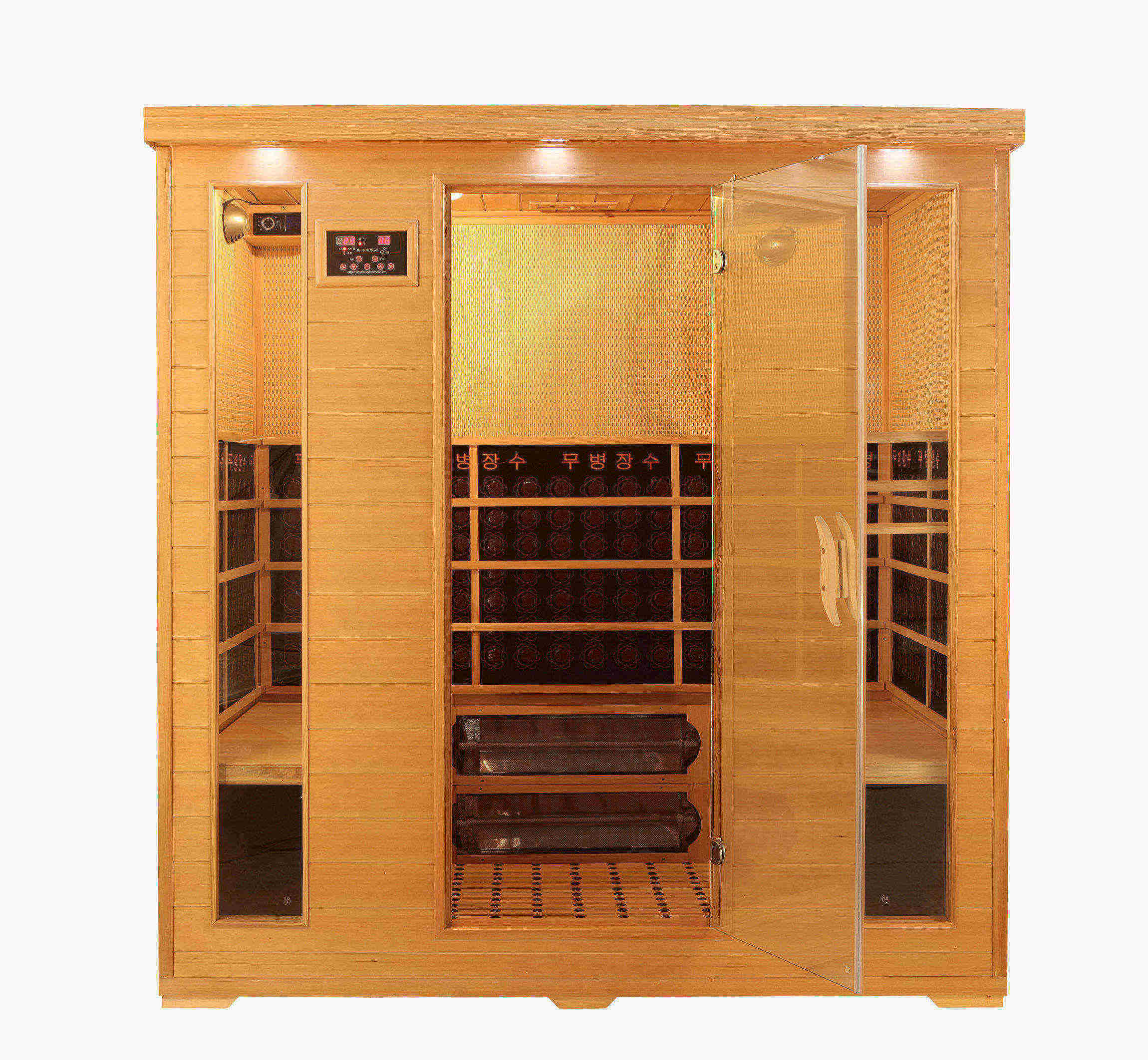 半身推拉汗蒸桶家用远红外桑拿浴箱托玛琳养生理疗舱家用实木加热