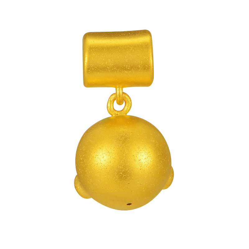 中国黄金emoji激萌系列求安慰转运珠表情包黄金手链个性