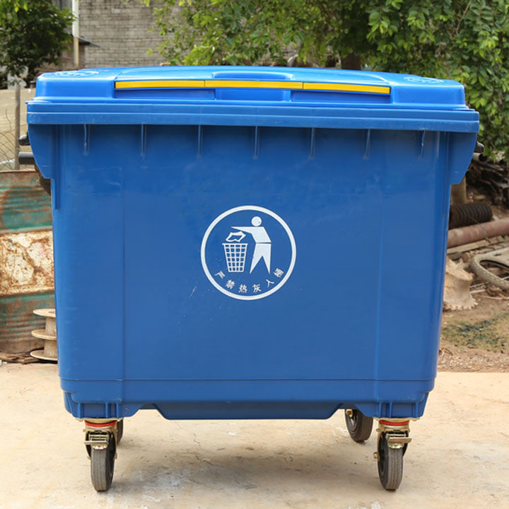 660l环卫垃圾桶大号塑料大型户外垃圾车带盖轮子垃圾桶