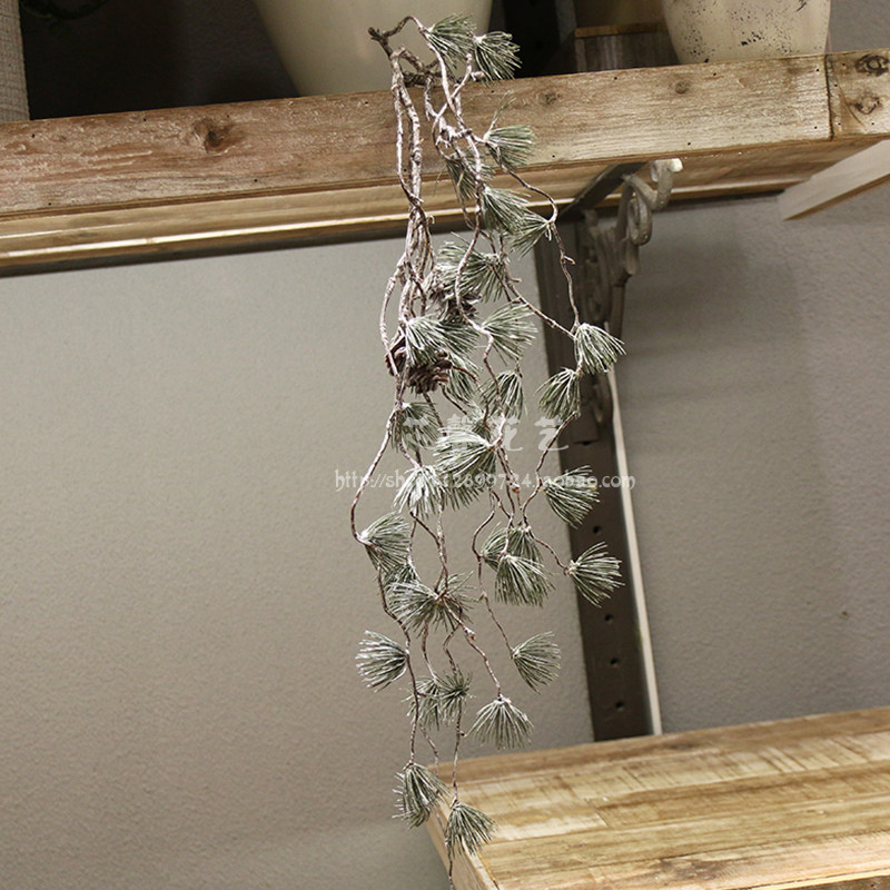 松针藤仿真假藤条室内装配咖啡厅橱窗配材雪松仿真绿植