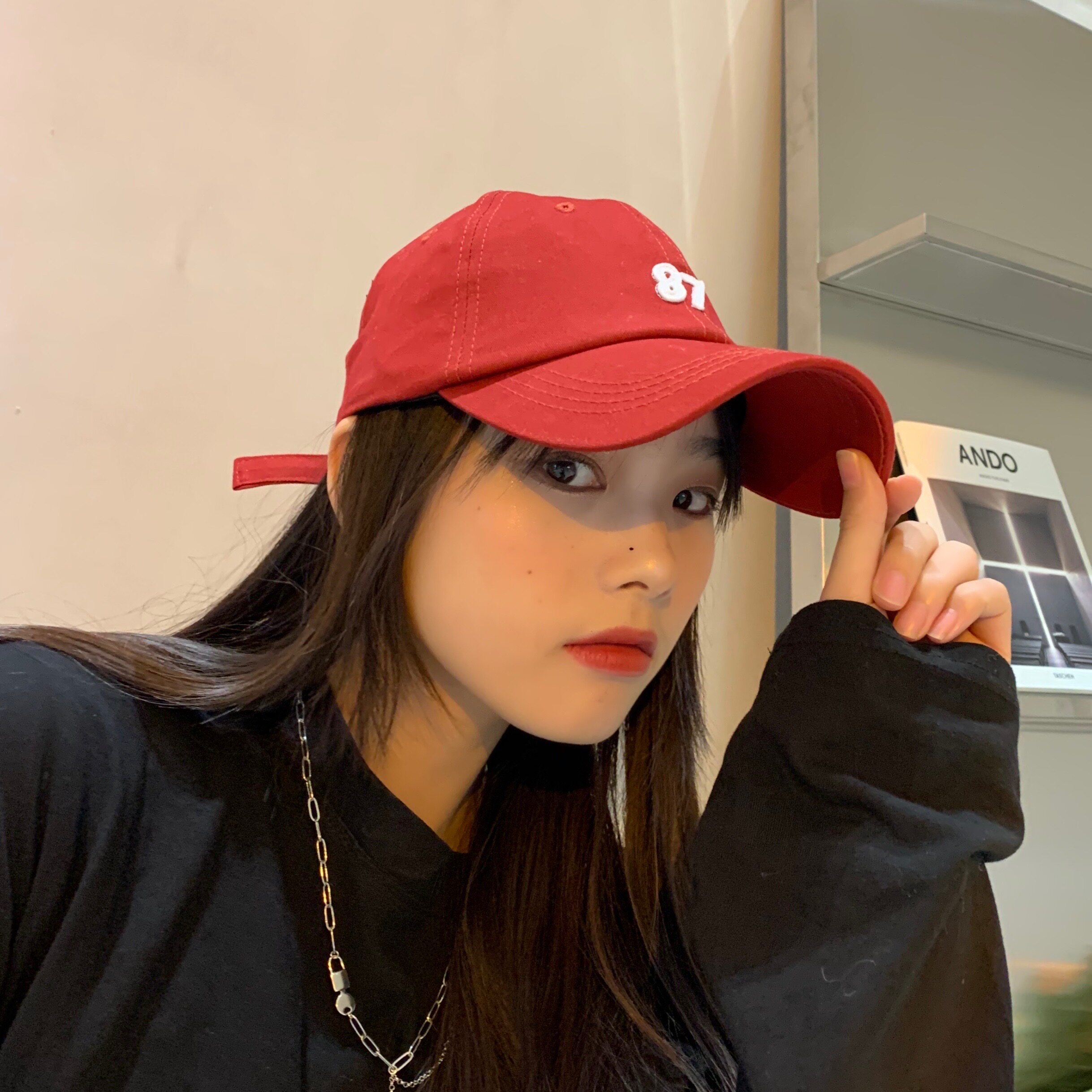 酷妹拽酷弯窄檐型休闲棒球帽女韩版刺绣百搭简约帽子