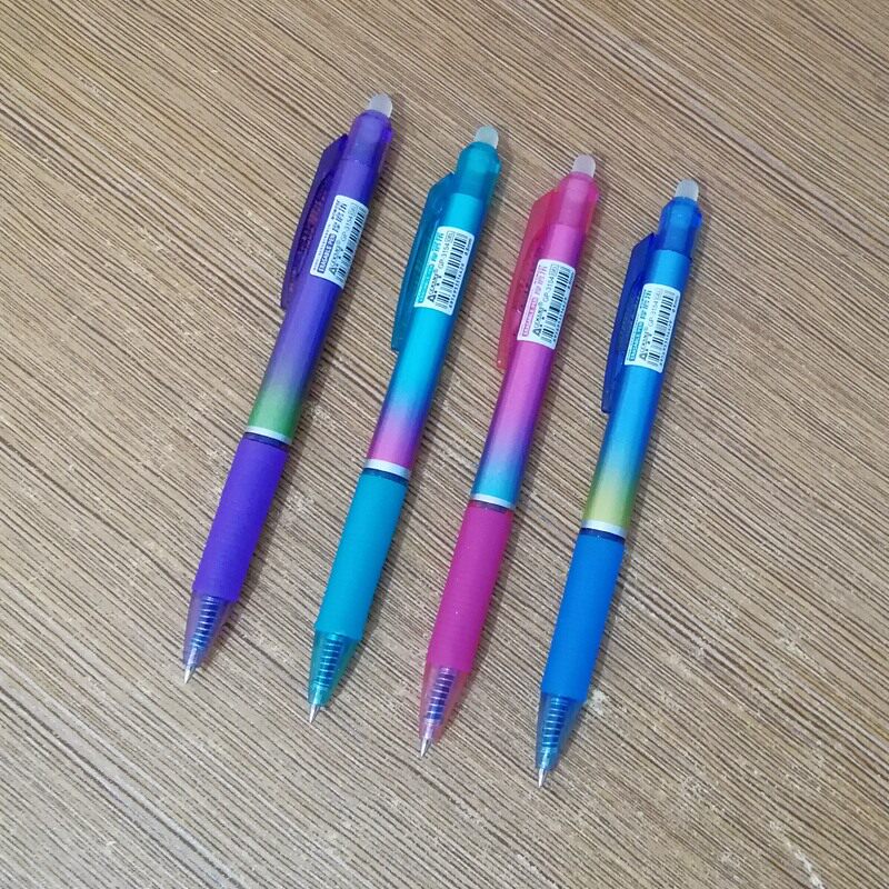 奥德美摩磨乐按动可擦笔0.5mm笔芯小学生彩色跳动按压可擦中性笔