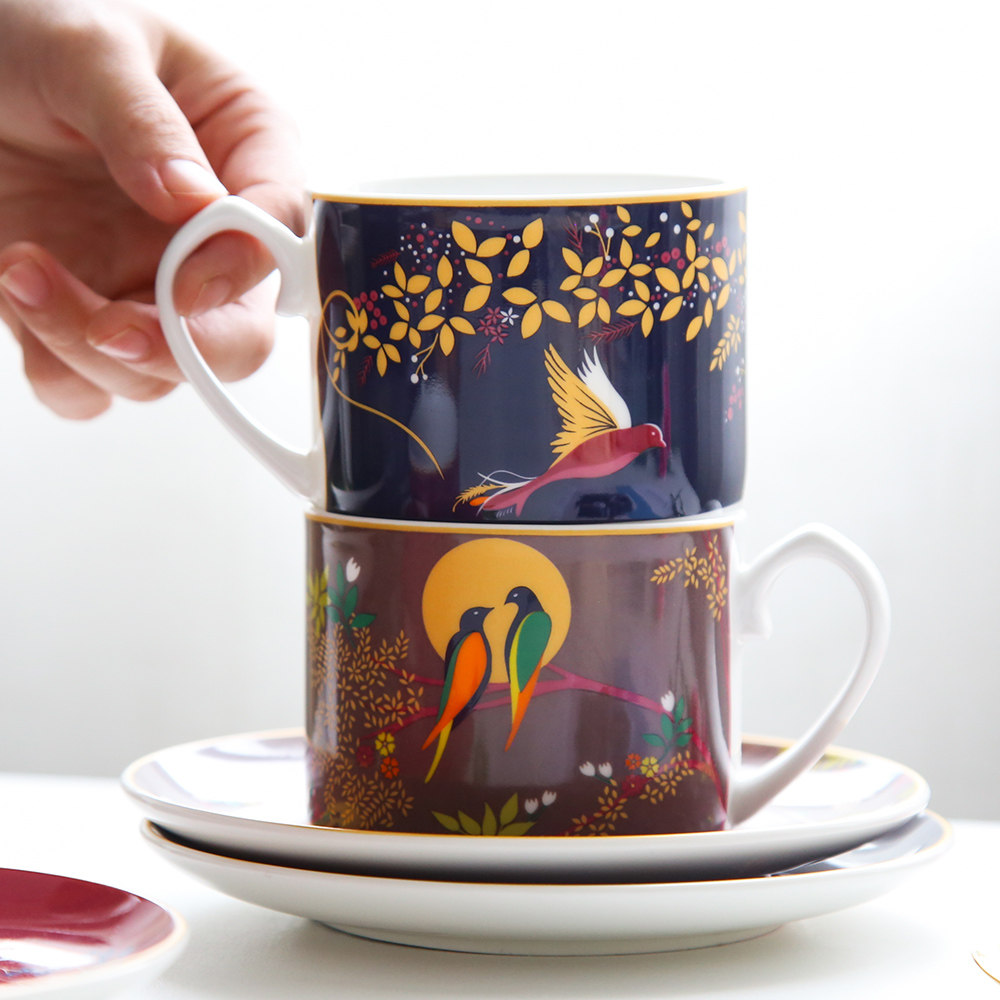 下午茶英式红茶咖啡杯下午茶具套装陶瓷家用办公室咖啡杯