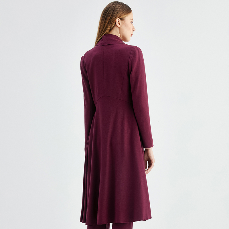 欧柏兰奴女装2020秋冬新款100羊毛毛呢大衣外套毛呢外套