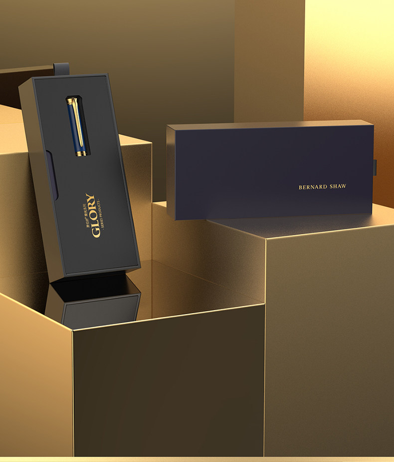 bernardshaw萧伯纳钢笔官方旗舰荣光系列墨水笔精镀18k金笔送礼
