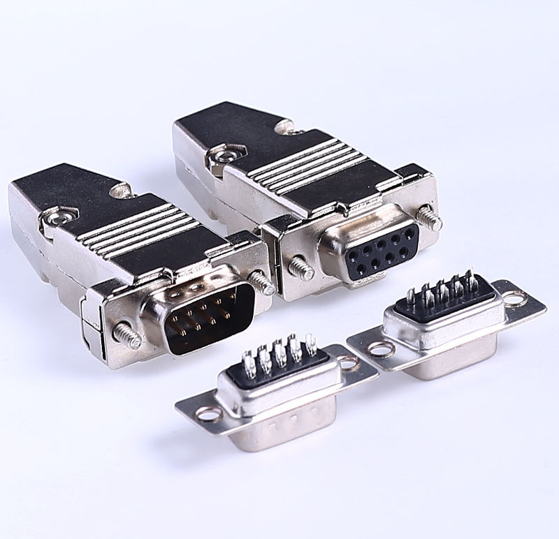工业级 车针 db9 rs232/485串口插头 9针 d-sub9接插件 公头 母头