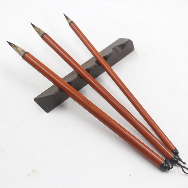 毛笔小楷汉隶文房四宝书法兔毫10cm字体练字大中毛笔