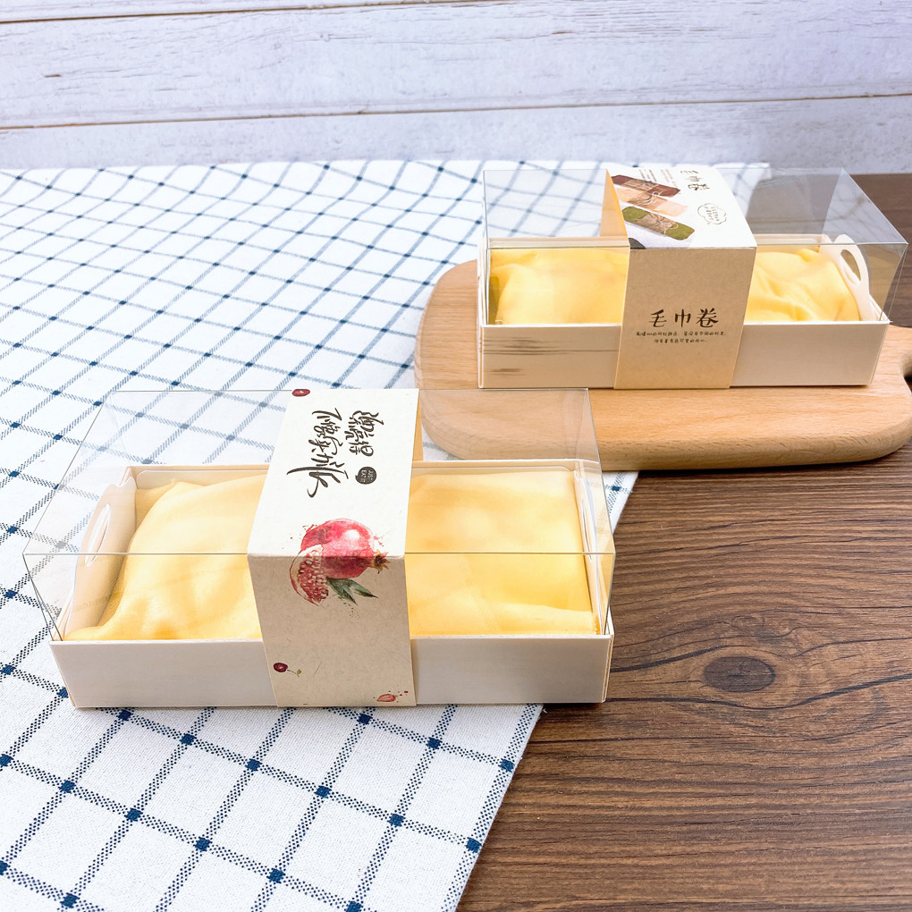 蛋糕西点盒全透明网红毛巾盒子长方形三明治班戟盒点心包装盒