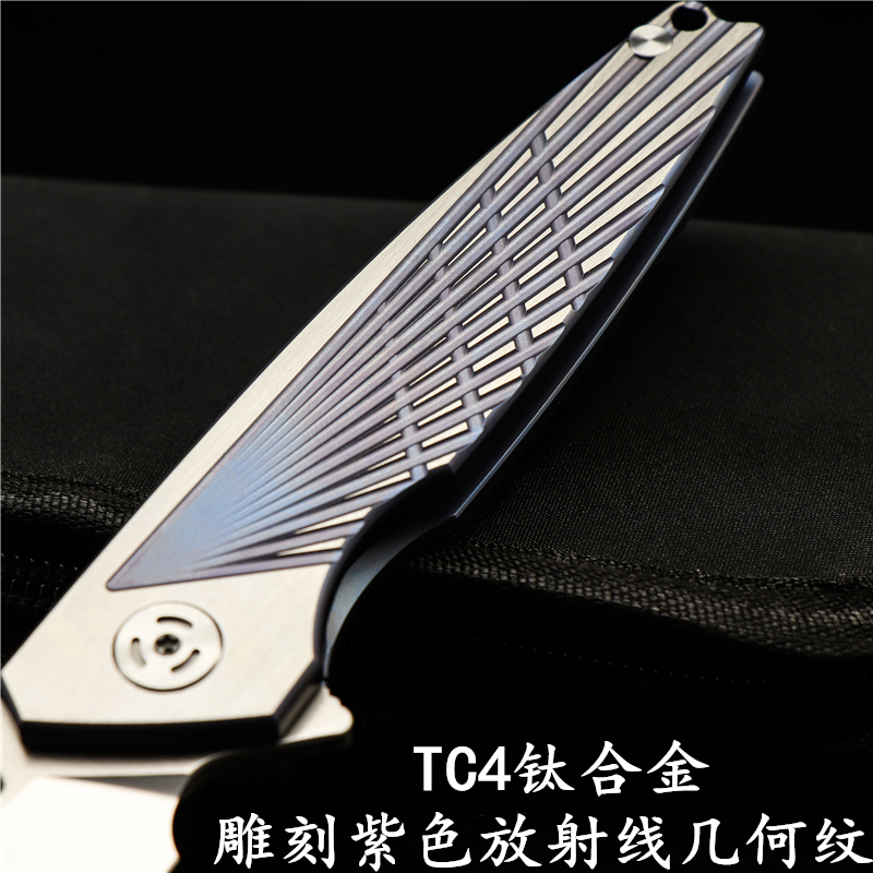 神钢m390折叠水果刀高硬度收藏钛合金edc小刀其他户外刀具