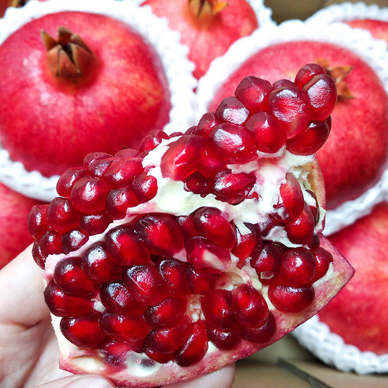 8月新品水果四川会理突尼斯软籽石榴红石榴中大石榴