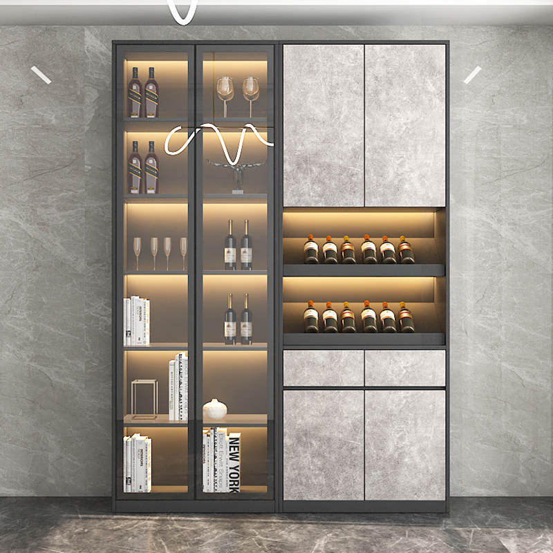 客厅酒柜靠墙家用大容量现代简约餐厅柜子轻奢高档酒柜
