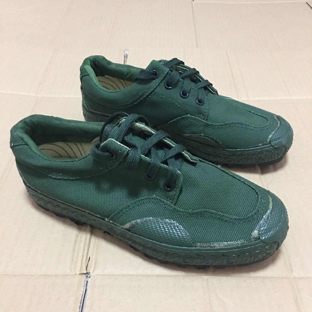 正品公发老式01作训鞋橄榄绿劳保工地工作胶鞋军训训练低帮解放鞋