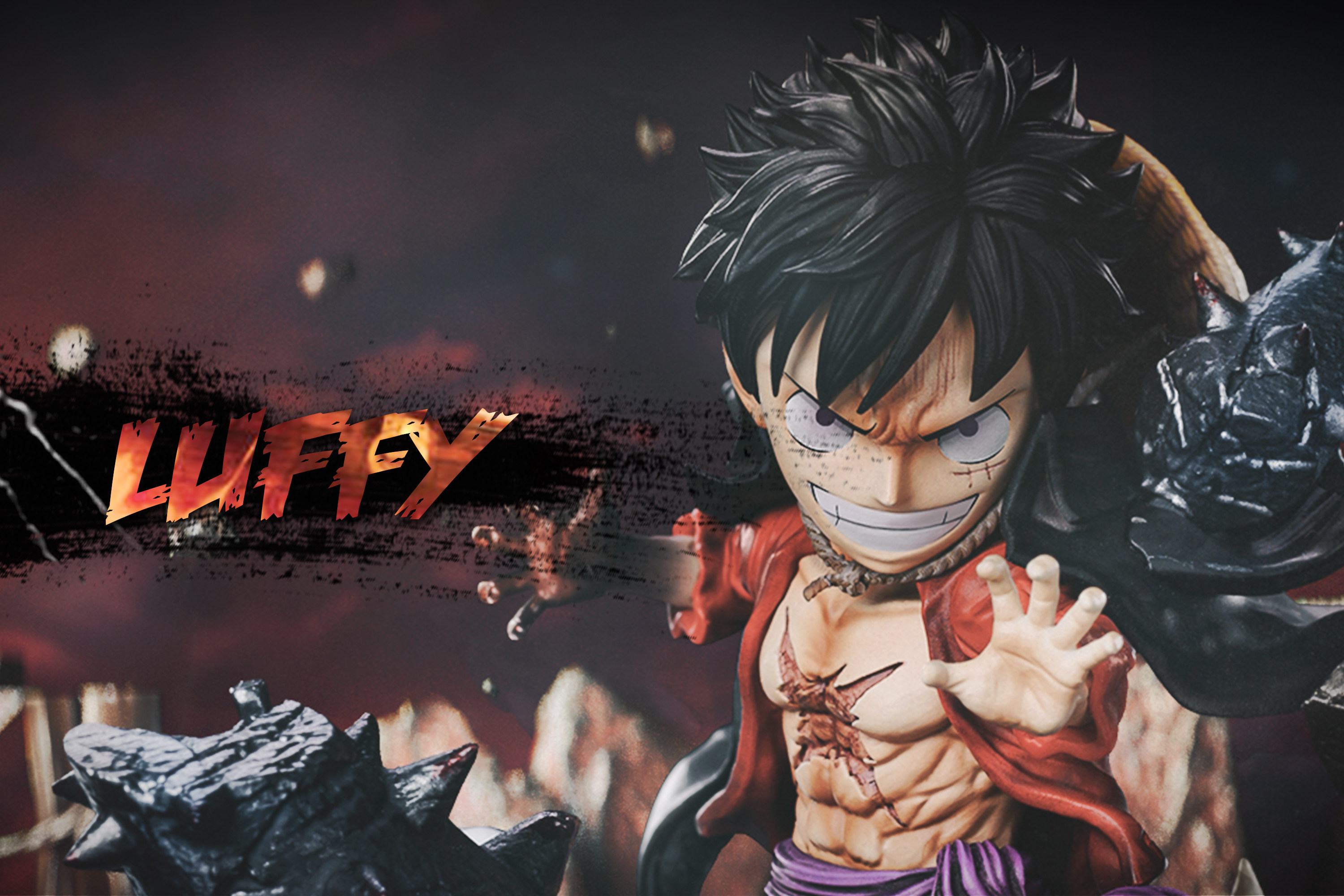 toys模模g5流樱路飞鬼岛决战海贼王雕像手办手办