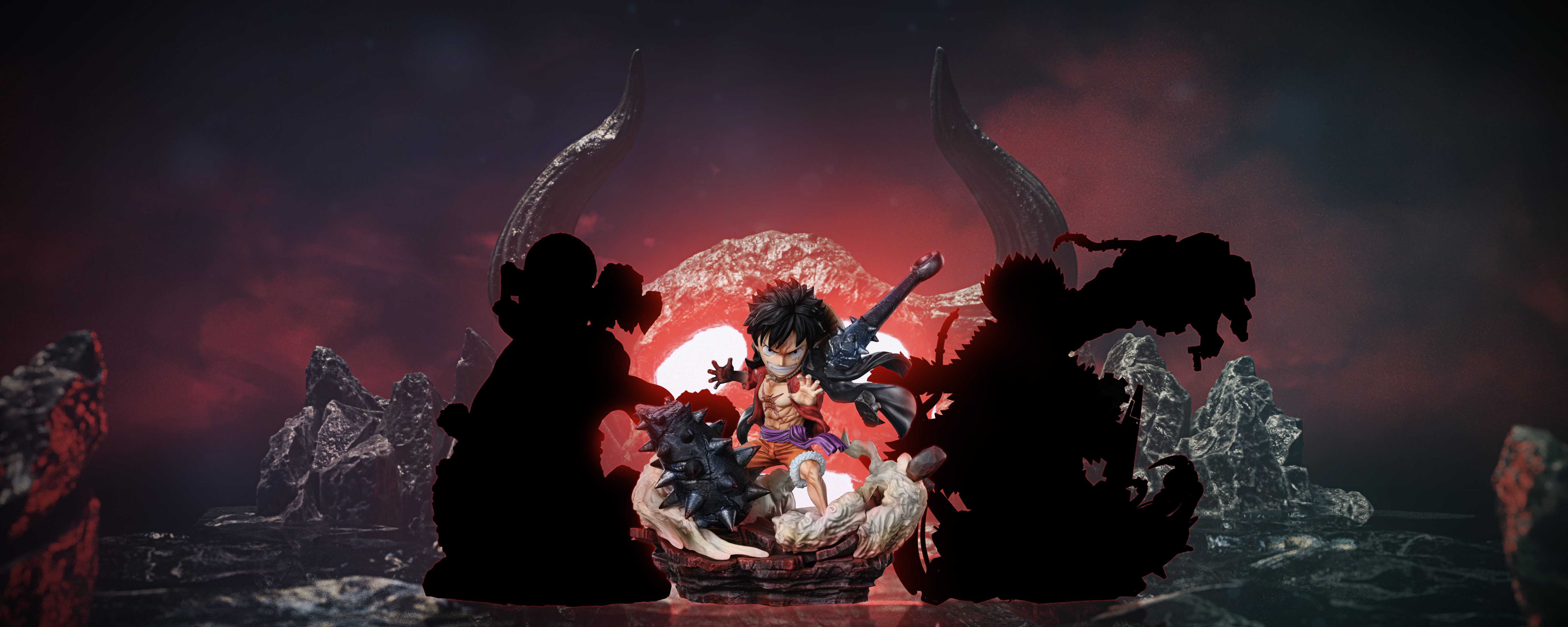 toys模模g5流樱路飞鬼岛决战海贼王雕像手办手办