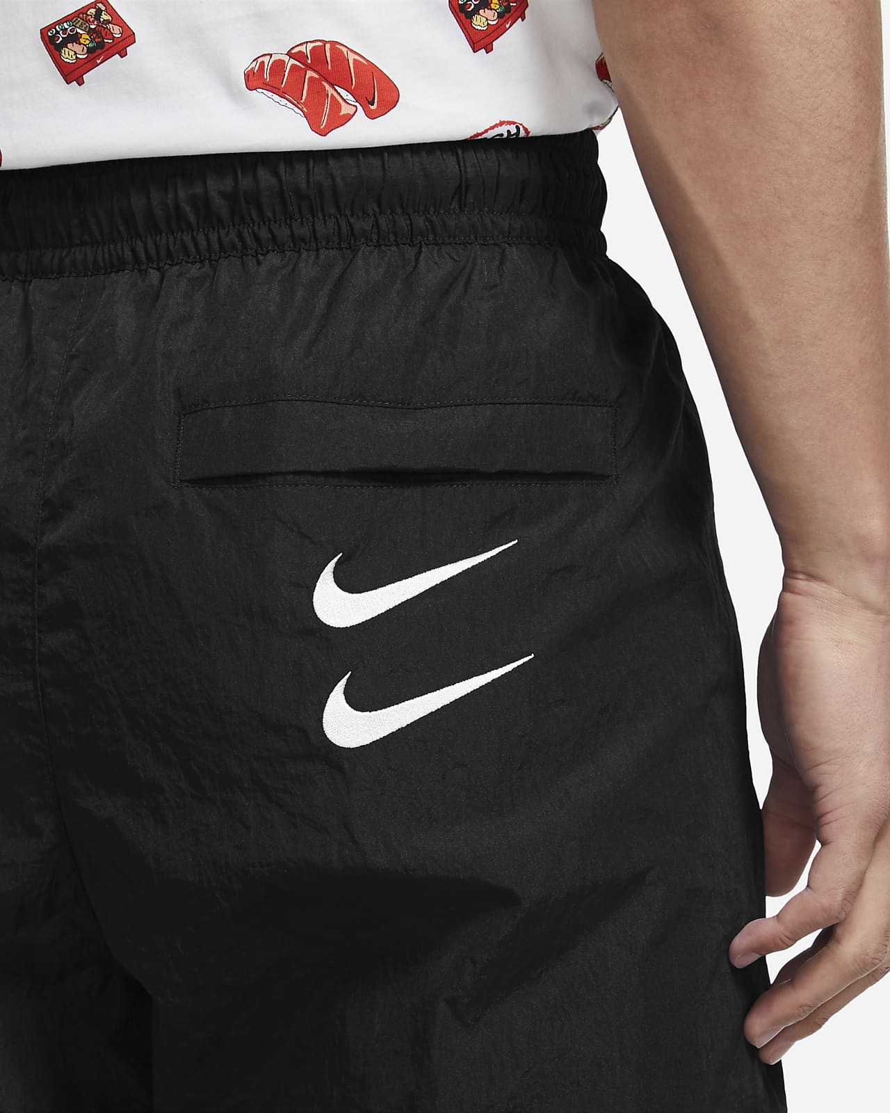 酷动正品nike耐克swoosh男子双钩收口束脚长裤运动长裤