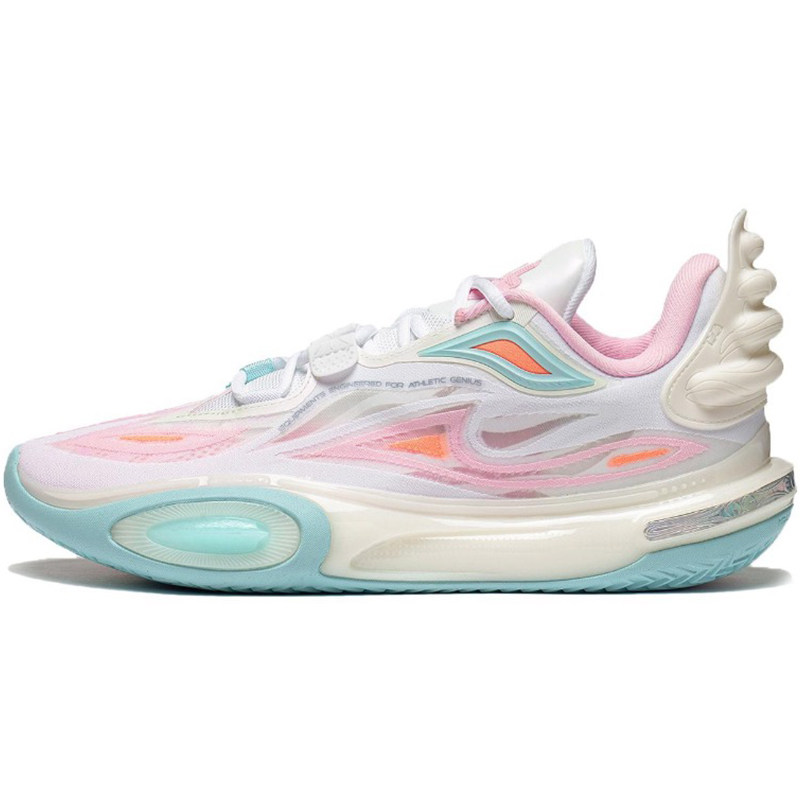 lining李宁全城11v2粉色减震防滑回弹篮球鞋abat0537