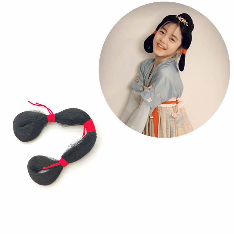 唐朝双丫发髻影楼拍摄儿童古风汉服懒人盘发发包