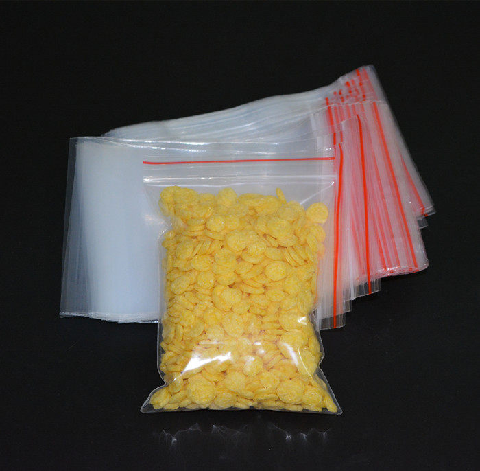 4号密封饼干口袋封口塑料袋包装袋食品透明封袋夹链自封袋