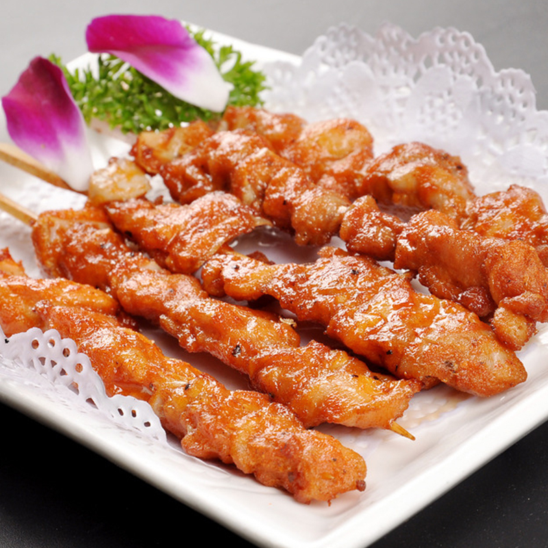 骨肉相连油炸食品冷冻25串半成品脆骨烧烤鸡肉丸