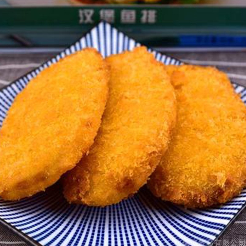 亚洲渔港汉堡鱼排原味深海鳕鱼汉堡鱼肉堡食材商用1680克24枚一盒