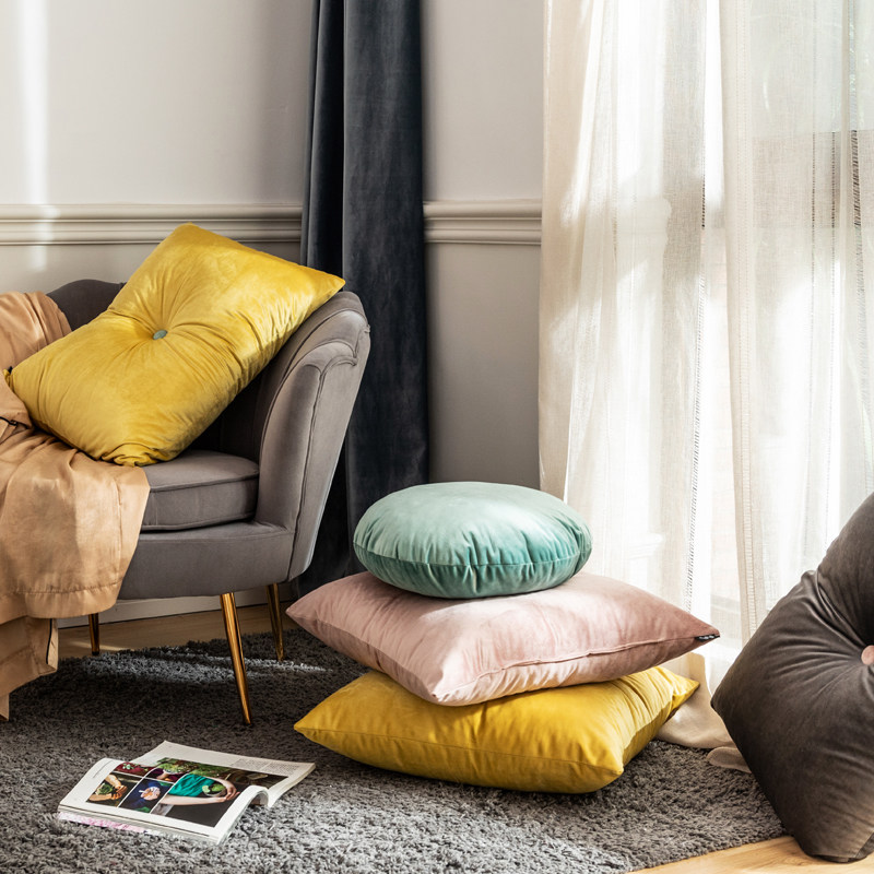 抱枕靠垫沙发客厅简约现代纯色北欧靠垫