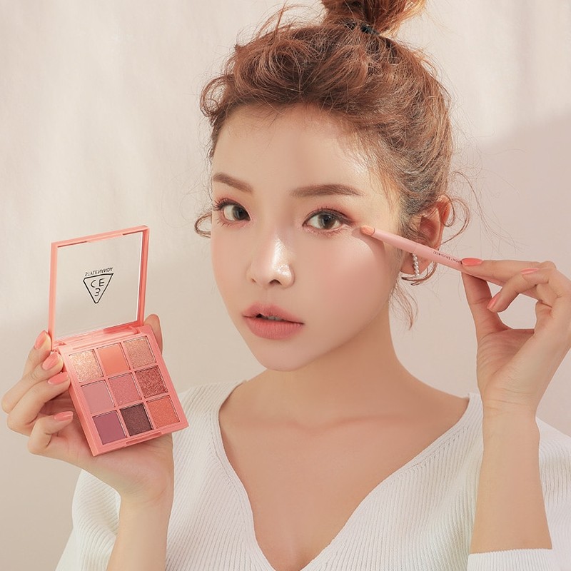 stylenanda官方3ce九宫格眼影珠光蜜桃beachmuse眼影