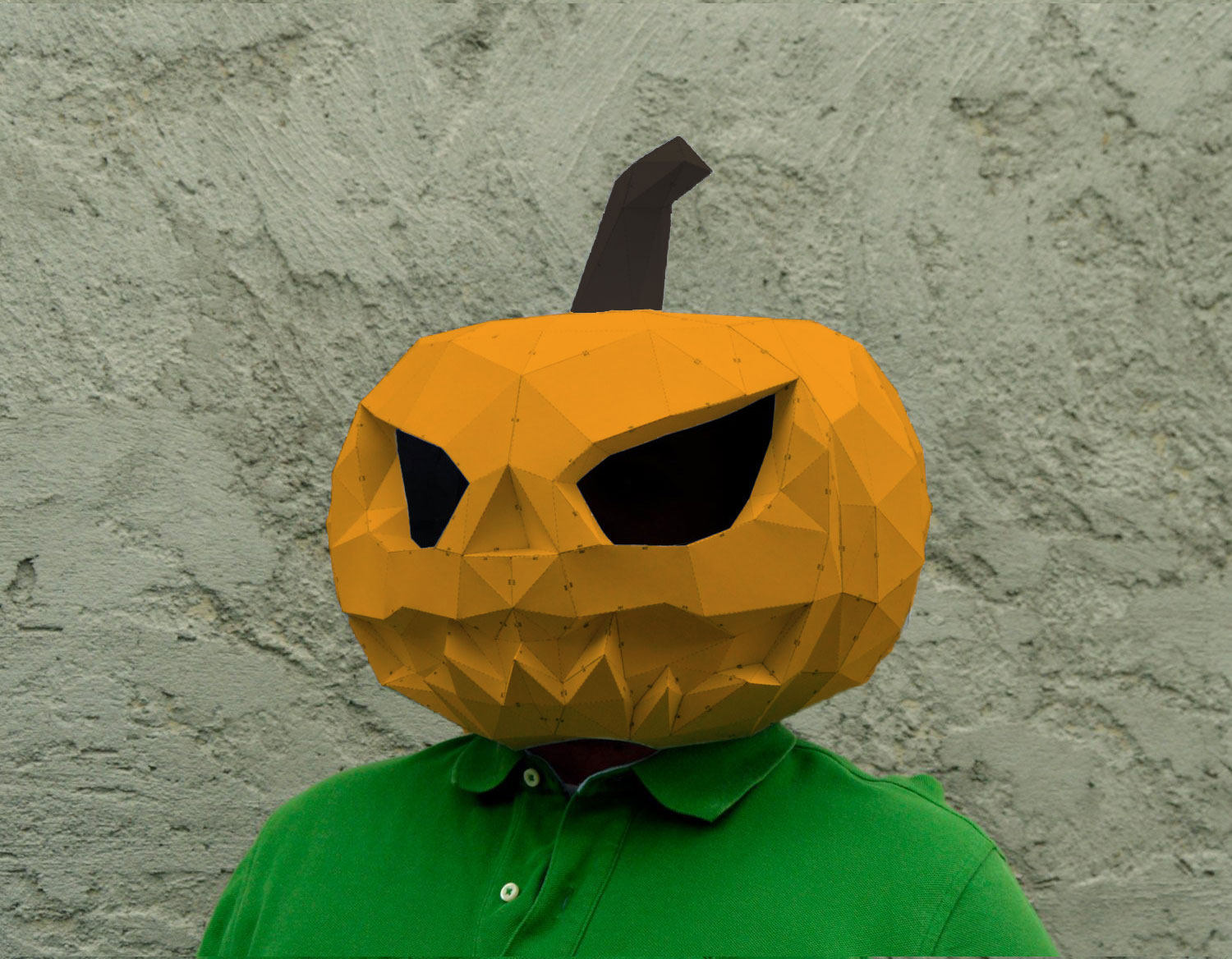 万圣节南瓜南瓜头头盔头套面具可穿穿戴手工模型其他类型纸模