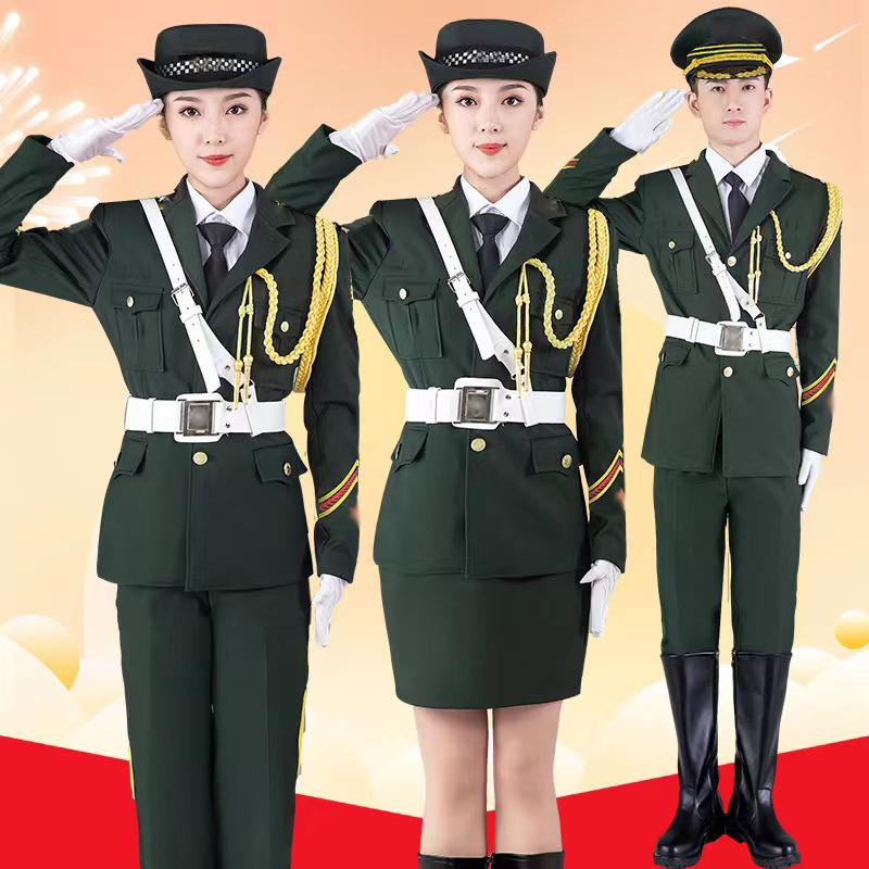 旗手升旗护旗仪式演出服学生国旗班仪仗队服装国旗儿童演出服