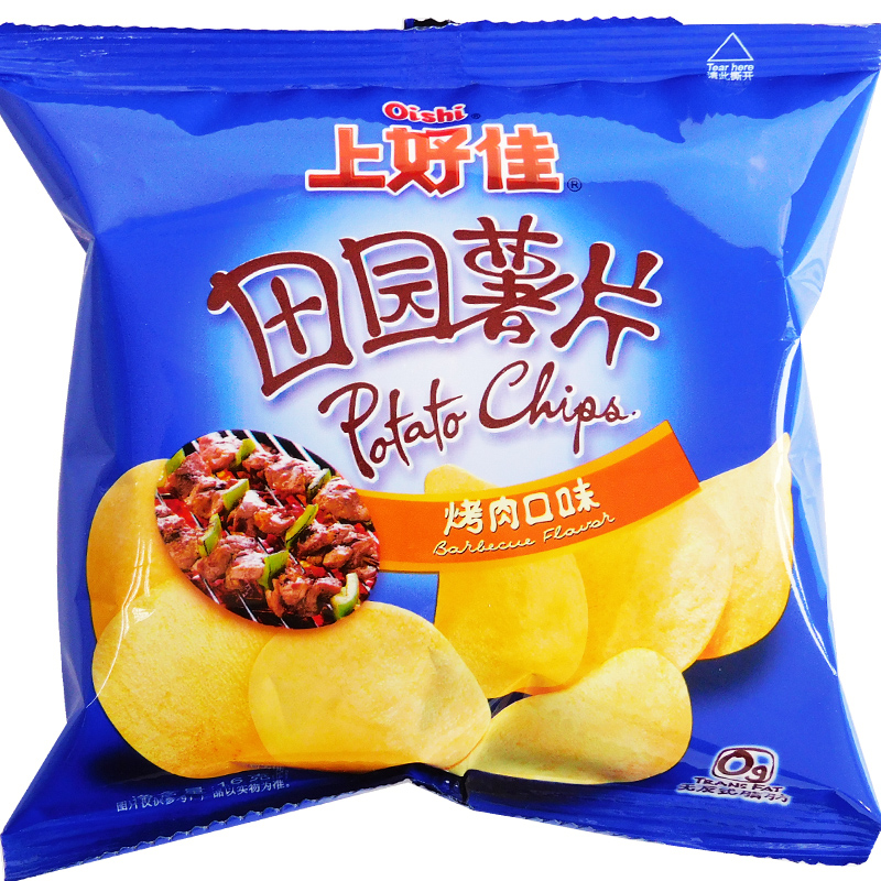 上好佳田园烤肉薯片膨化零食食品大礼包办公室小吃膨化食品