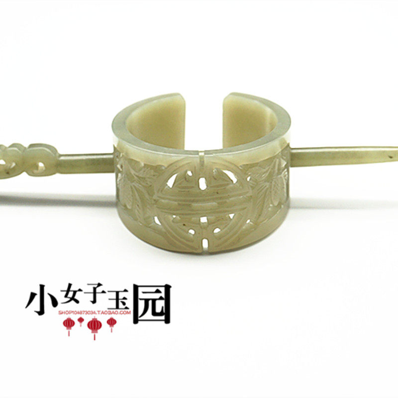 玉冠和田玉寿字发冠帽冠青白白玉古风头饰古装其他